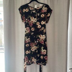 TOVIA CHIFFON FLORAL TIE DRESS
